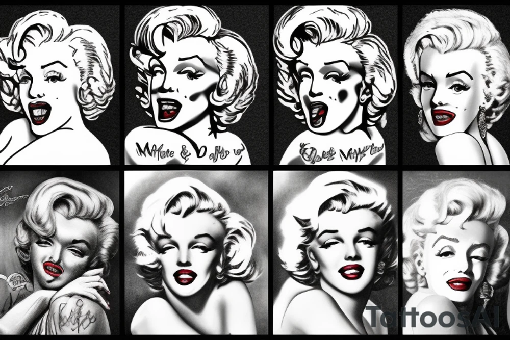 baphomet marilyn monroe tattoo idea