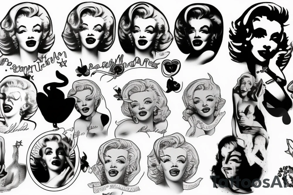 baphomet marilyn monroe tattoo idea