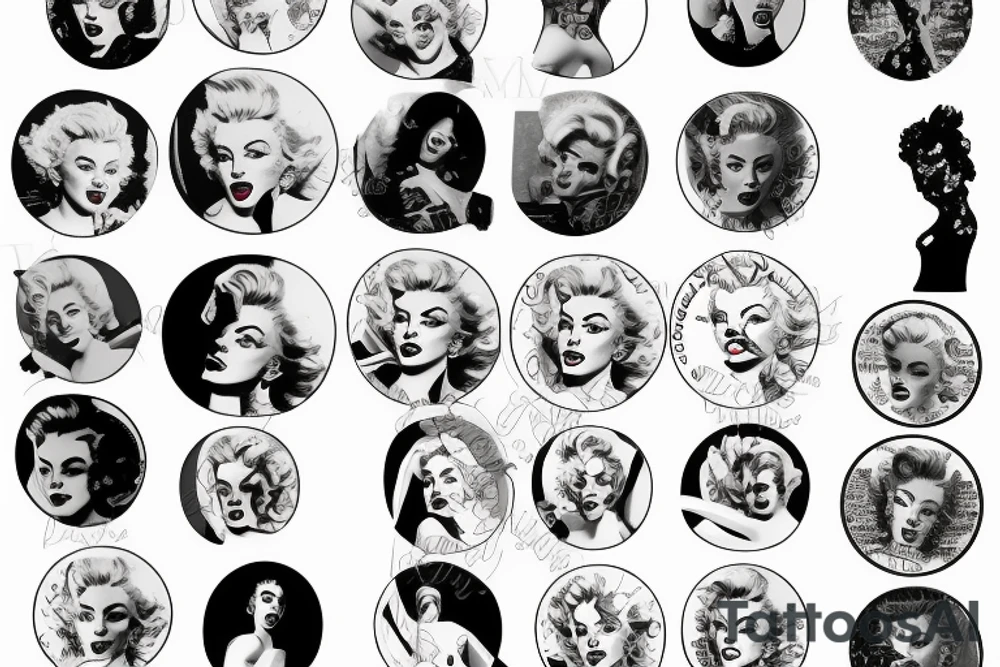 baphomet marilyn monroe tattoo idea