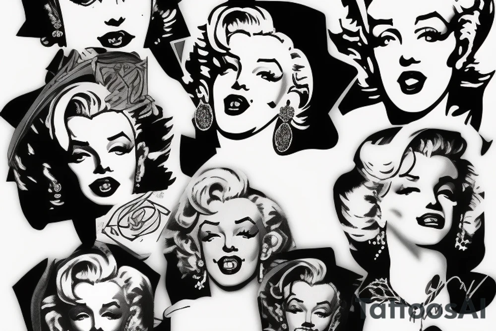 baphomet marilyn monroe tattoo idea