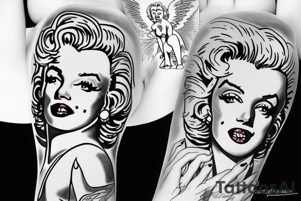 baphomet marilyn monroe tattoo idea