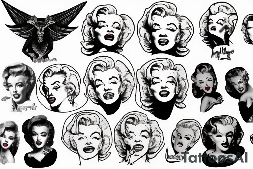 baphomet marilyn monroe tattoo idea
