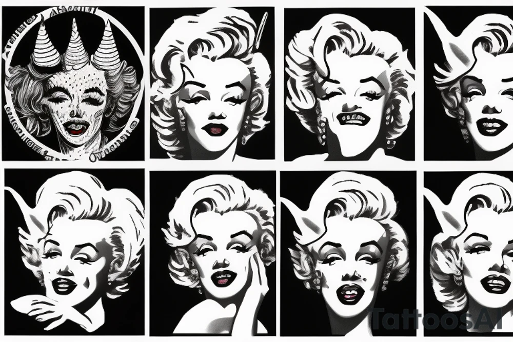 baphomet marilyn monroe tattoo idea
