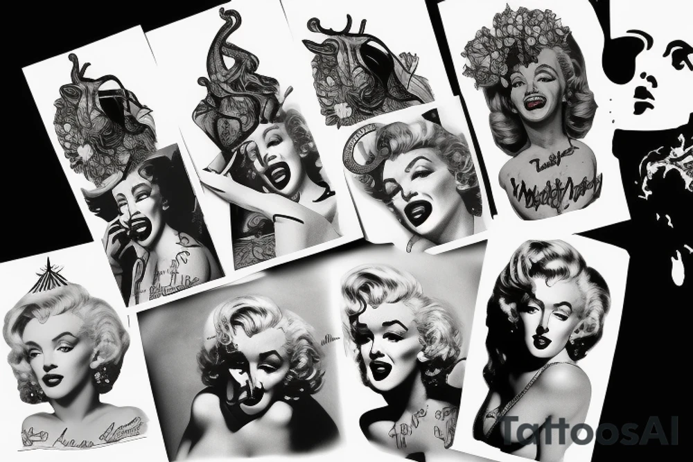 baphomet marilyn monroe tattoo idea