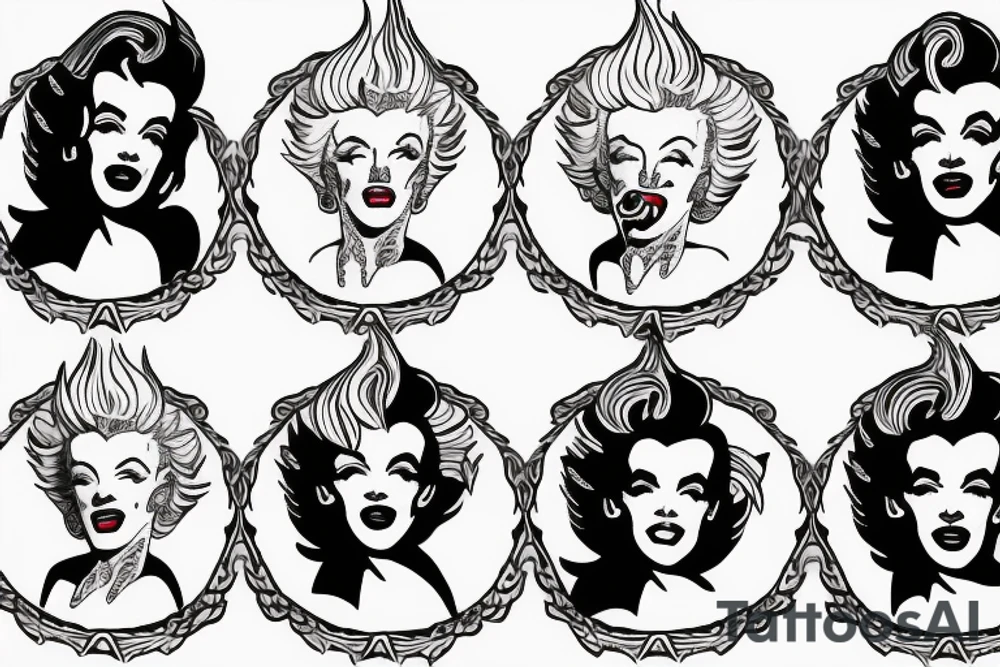 baphomet marilyn monroe tattoo idea