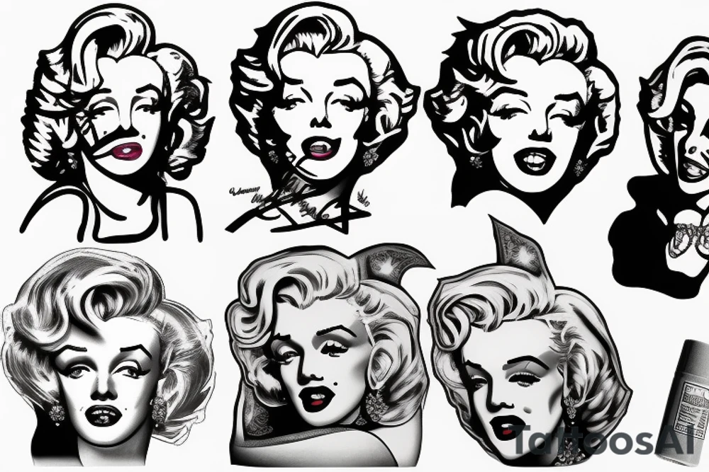 baphomet marilyn monroe tattoo idea