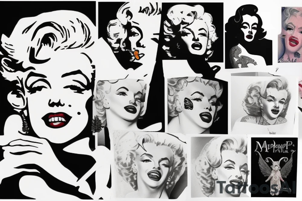 baphomet marilyn monroe tattoo idea