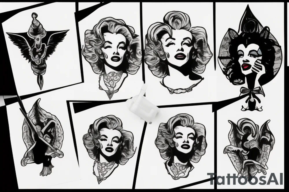 baphomet marilyn monroe tattoo idea