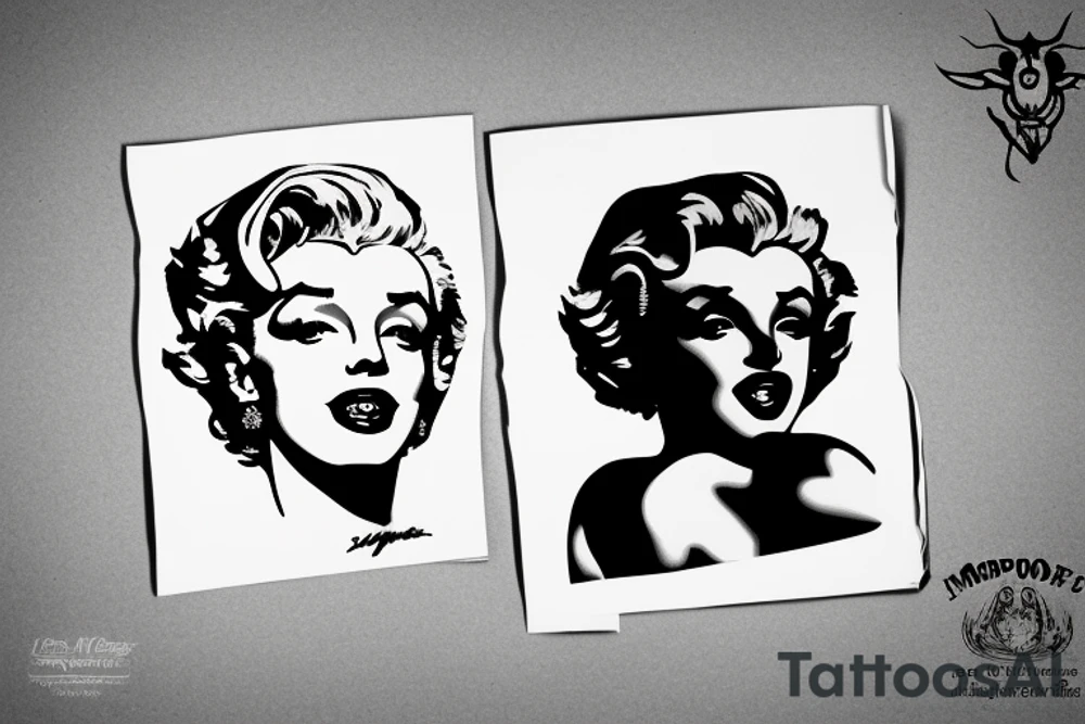 baphomet marilyn monroe tattoo idea