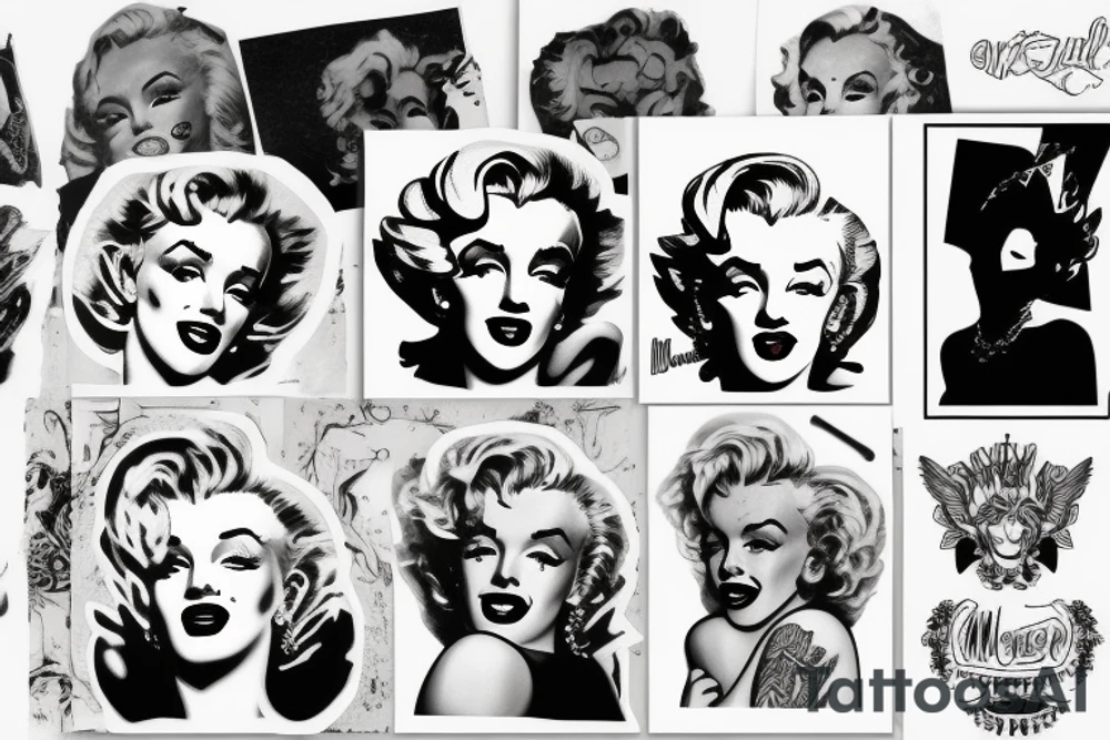 baphomet marilyn monroe tattoo idea
