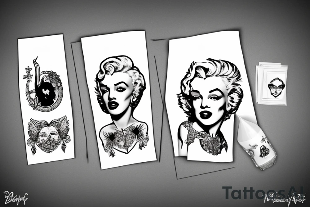 baphomet marilyn monroe tattoo idea