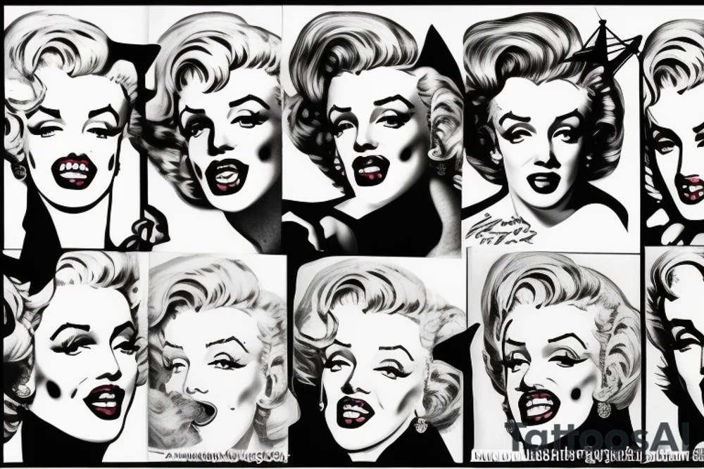 baphomet marilyn monroe tattoo idea