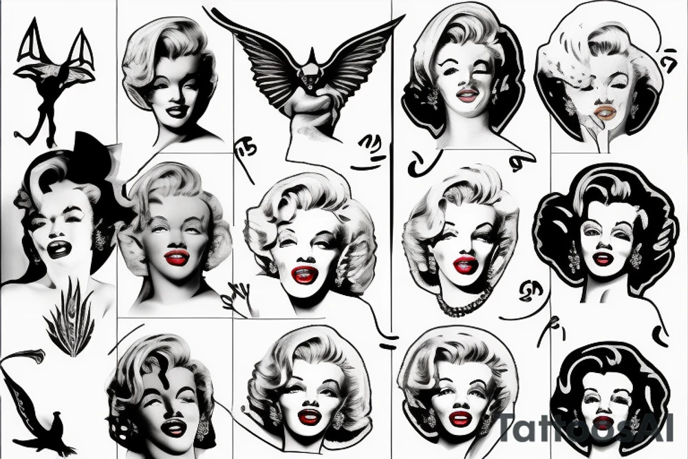 baphomet marilyn monroe tattoo idea