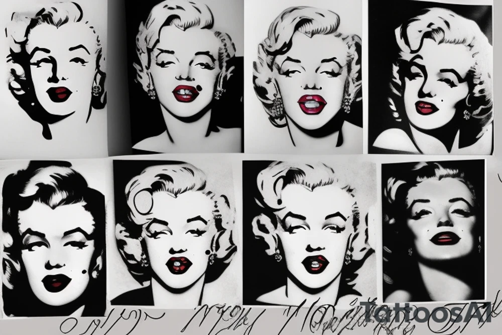 marilyn monroe roses tattoo idea
