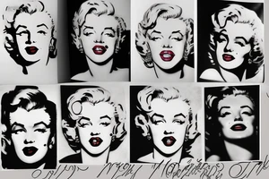 marilyn monroe roses tattoo idea