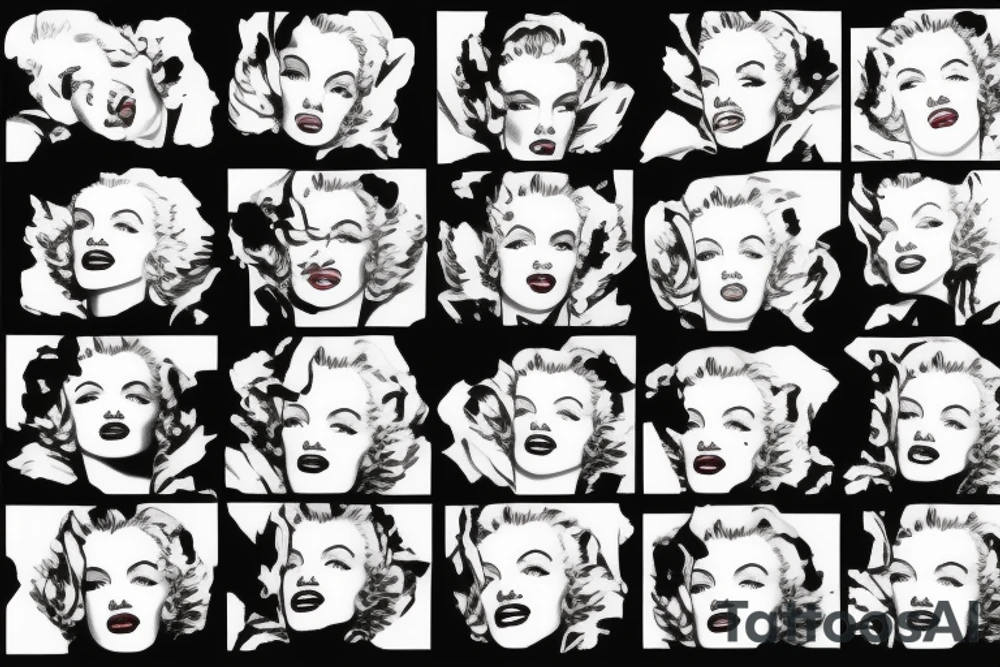 marilyn monroe roses tattoo idea