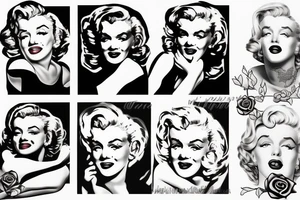 marilyn monroe roses tattoo idea