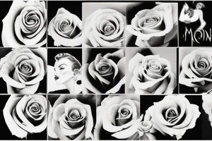 marilyn monroe roses tattoo idea