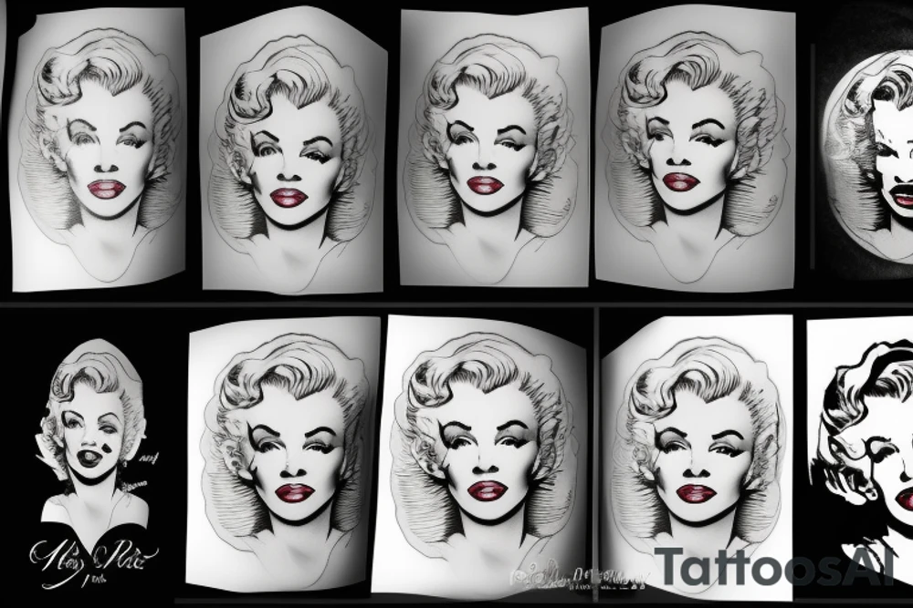marilyn monroe roses tattoo idea