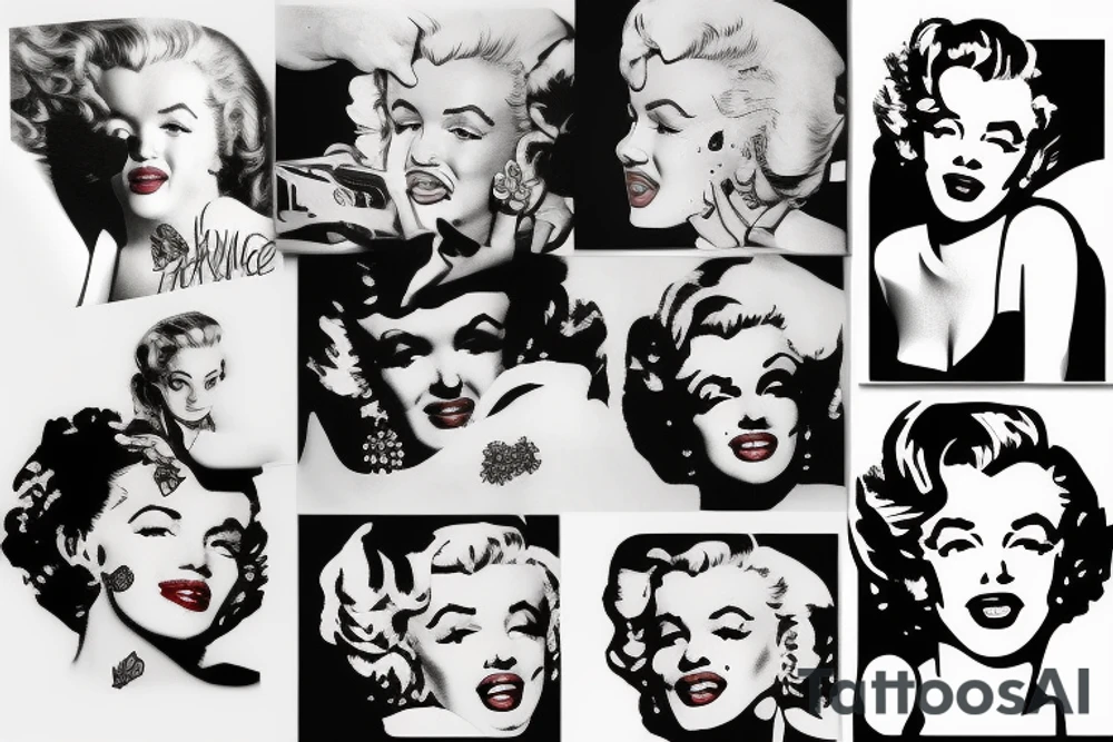 marilyn monroe roses tattoo idea
