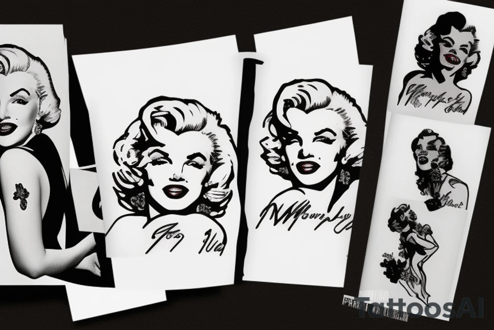 marilyn monroe sleeve tattoo idea