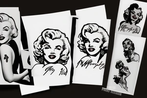 marilyn monroe sleeve tattoo idea