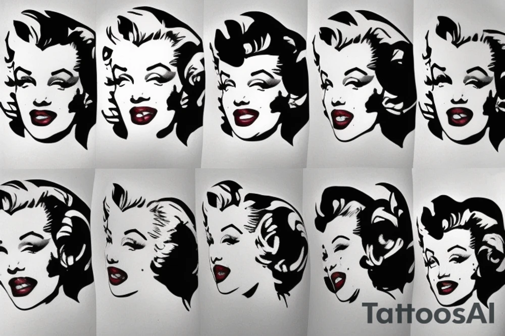 marilyn monroe sleeve tattoo idea
