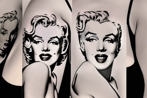 marilyn monroe sleeve tattoo idea