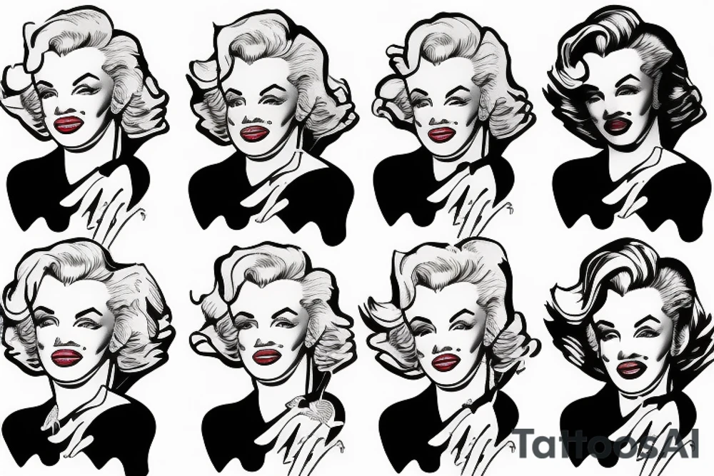 marilyn monroe sleeve tattoo idea