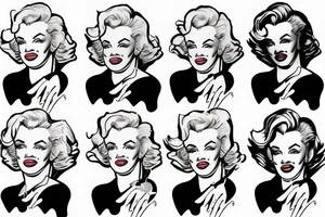 marilyn monroe sleeve tattoo idea
