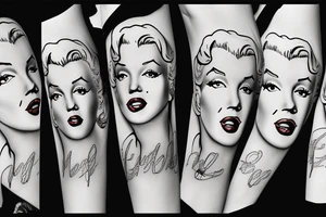marilyn monroe sleeve tattoo idea