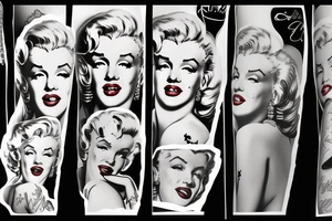 marilyn monroe sleeve tattoo idea
