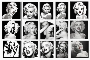 marilyn monroe sleeve tattoo idea