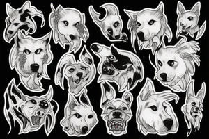 three head dog Cerberus tattoo idea