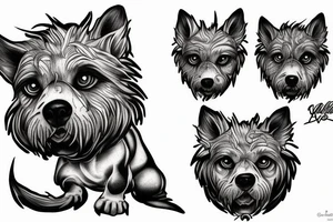 three head dog Cerberus tattoo idea