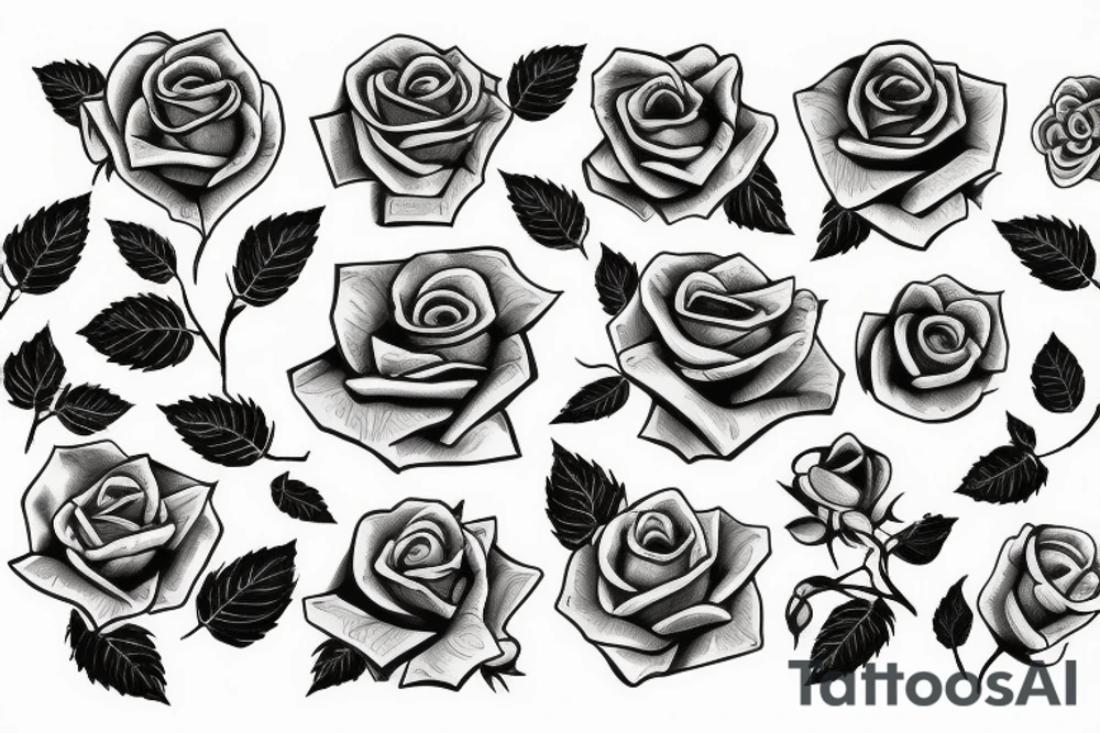 smoking rose tattoo idea