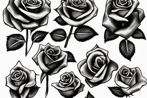 smoking rose on fire tattoo idea