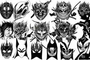 Ichigo hollow mask tattoo idea