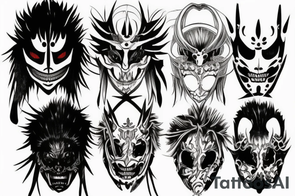 Ichigo hollow mask tattoo idea