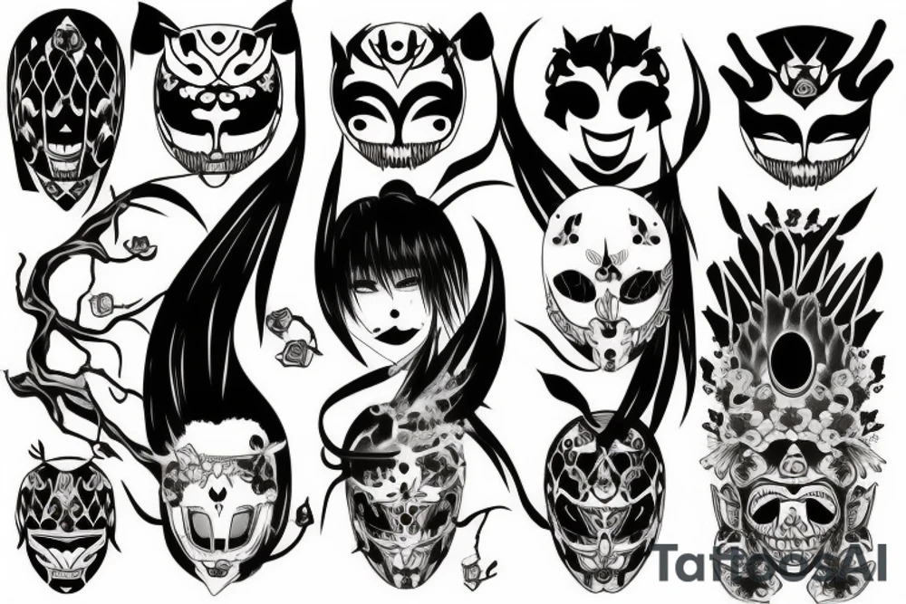 Ichigo hollow mask tattoo idea