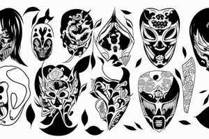 Ichigo hollow mask tattoo idea