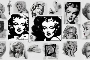marilyn monroe sleeve tattoo idea