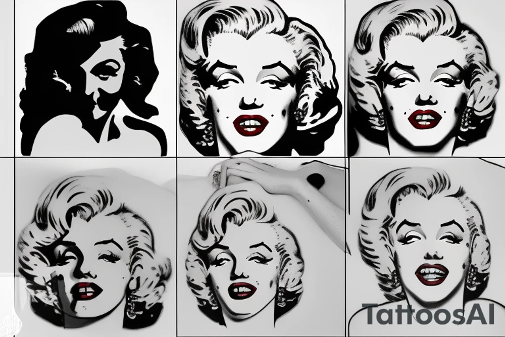 marilyn monroe sleeve tattoo idea