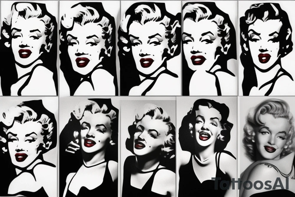 marilyn monroe sleeve tattoo idea