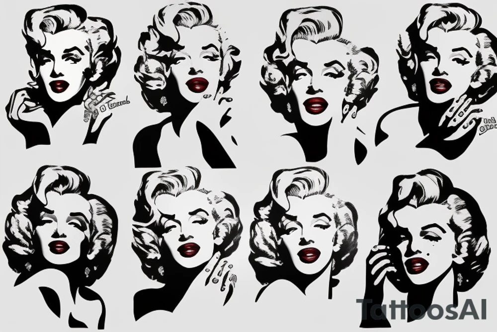 marilyn monroe sleeve tattoo idea