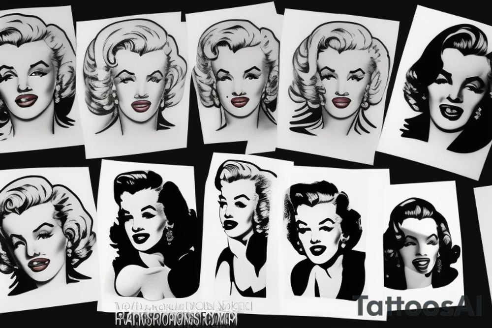 marilyn monroe sleeve tattoo idea