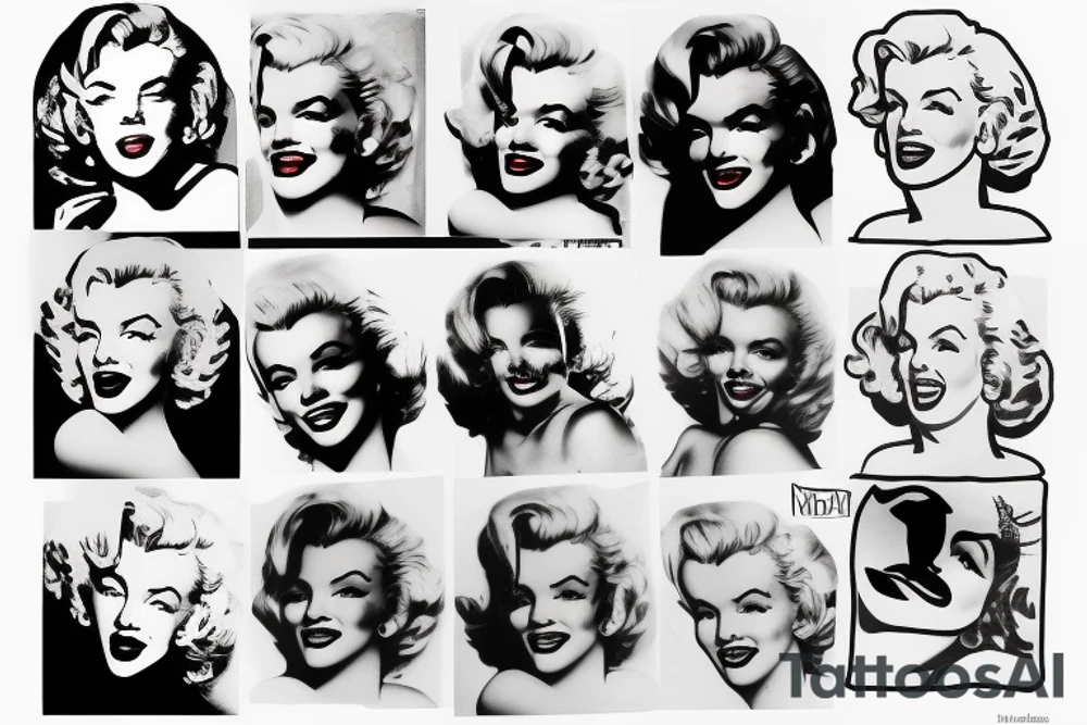 marilyn monroe sleeve tattoo idea