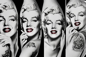 marilyn monroe sleeve tattoo idea