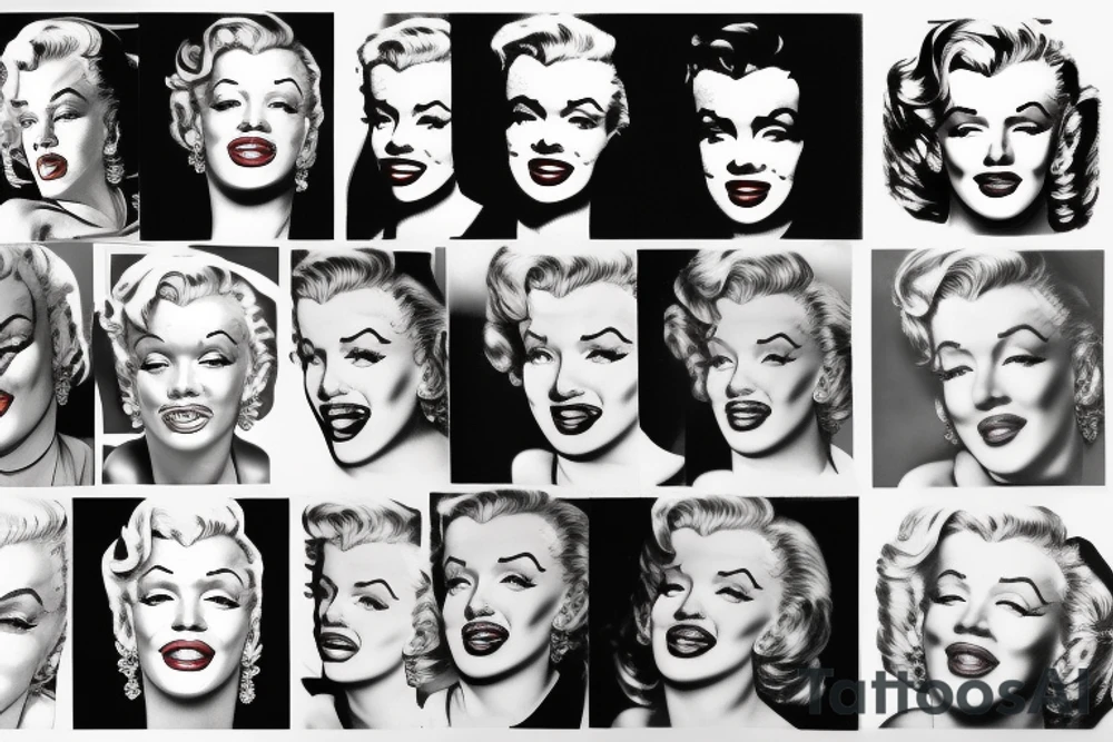 marilyn monroe face tattoo idea