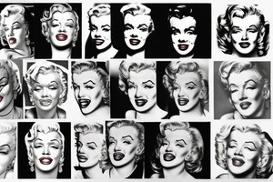 marilyn monroe face tattoo idea